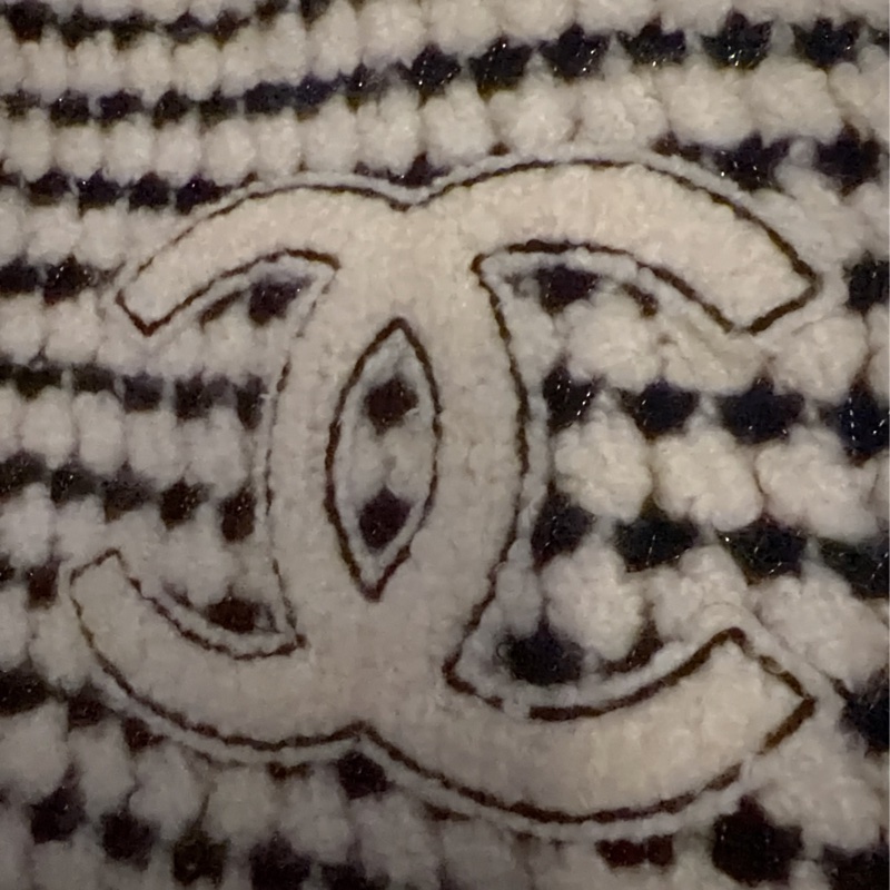 Chanel 黑白編織圍巾-7