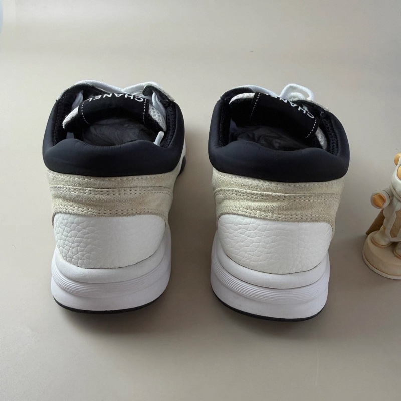 CHANEL/香奈兒 黑白熊貓系帶休閒鞋 36.5碼-9