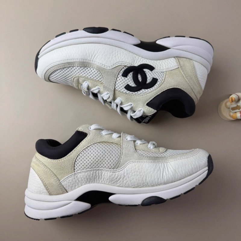 CHANEL/香奈兒 黑白熊貓系帶休閒鞋 36.5碼-15