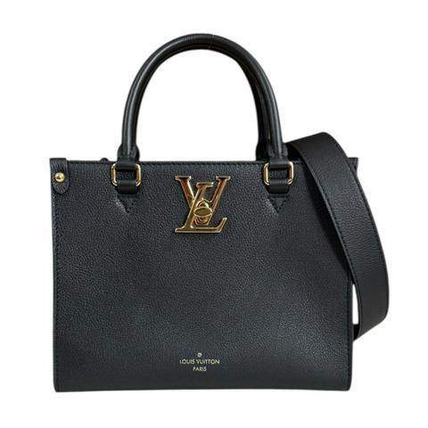 Louis Vuitton Lock & Go 肩背包，粒面小牛皮材質，M22311，黑色，女款。