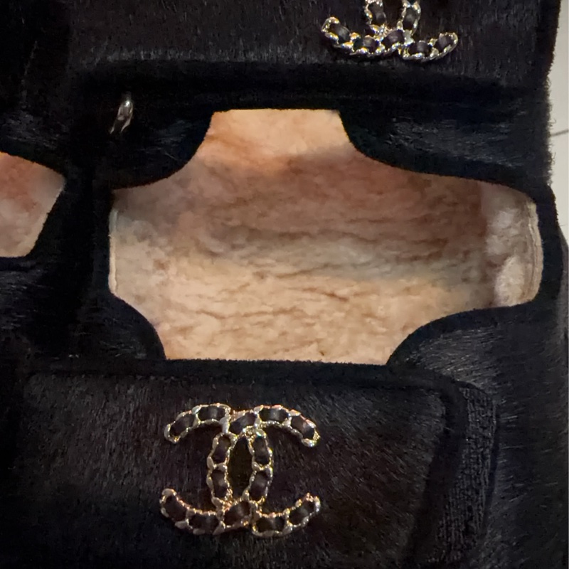 Chanel 馬毛羊羔毛涼鞋-13