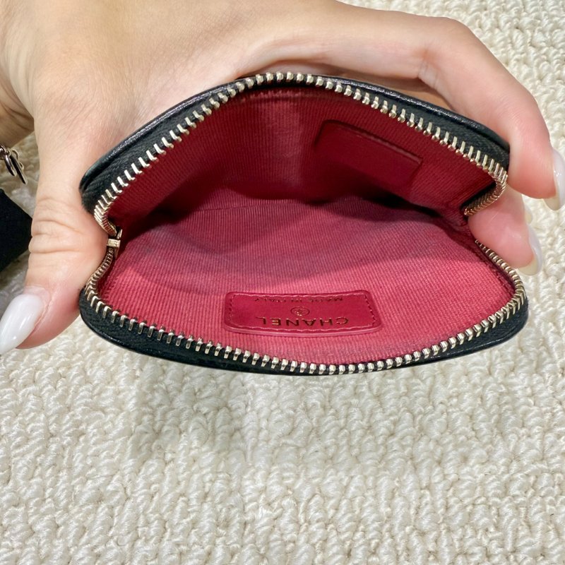 CHANEL - 黑色金釦19系列 吐司零錢卡包-10