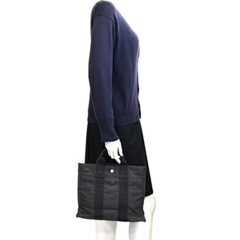 愛馬仕 Air Line Tote PM 手提包，灰色帆布，迷你款，男女通用，愛馬仕-8