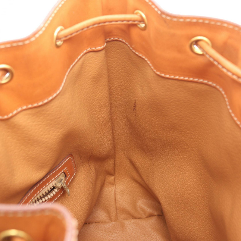 CELINE Macadam 帆布皮革棕色女士單肩包(二手)-6