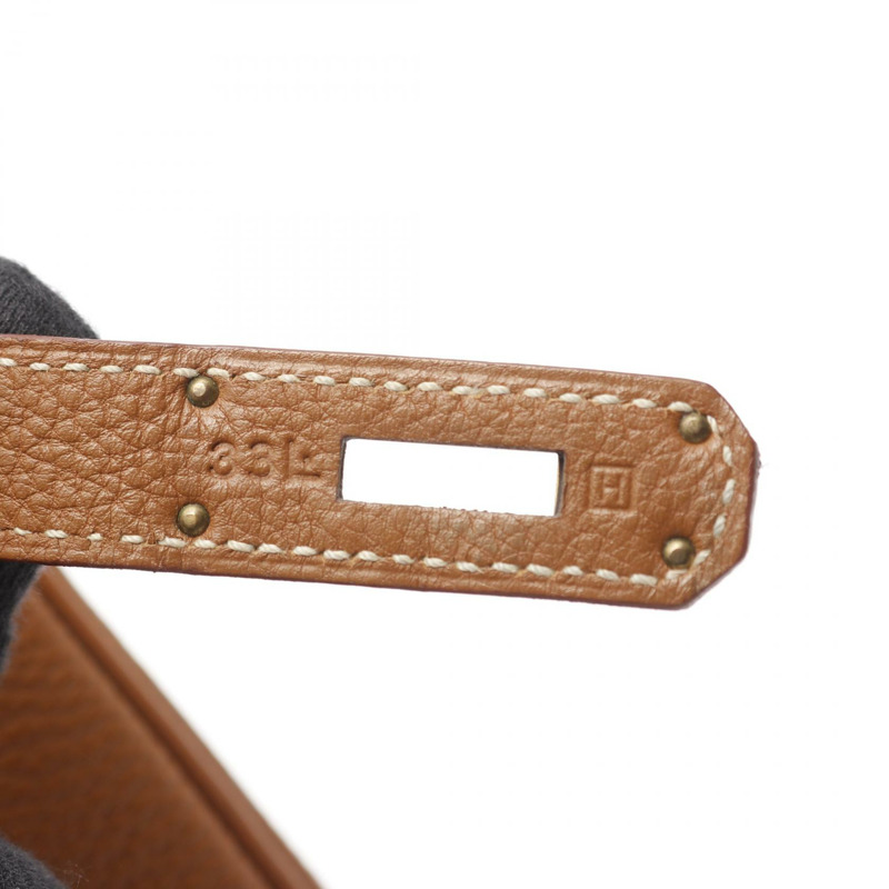 愛馬仕 Birkin 35 手提包，Togo 皮革，棕色，金色，二手，女士，GHW H-4