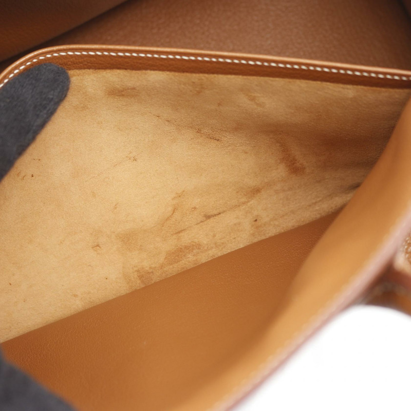 愛馬仕 Birkin 35 手提包，Togo 皮革，棕色，金色，二手，女士，GHW H-8