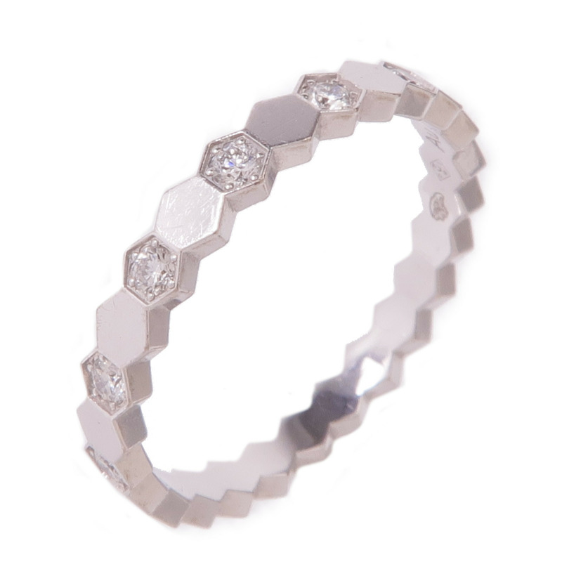 Chaumet 18K白金Bee de Chaumet Ring鑽石戒指Chaumet#48/US#4.5-0