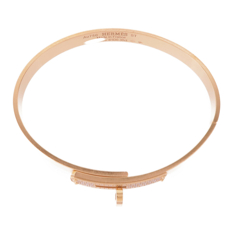 HERMES 18K玫瑰金Kelly Bracelet鑽石手鐲-3