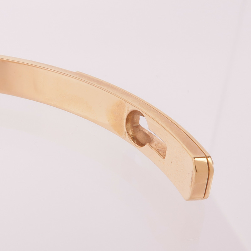 HERMES 18K玫瑰金Kelly Bracelet鑽石手鐲-9