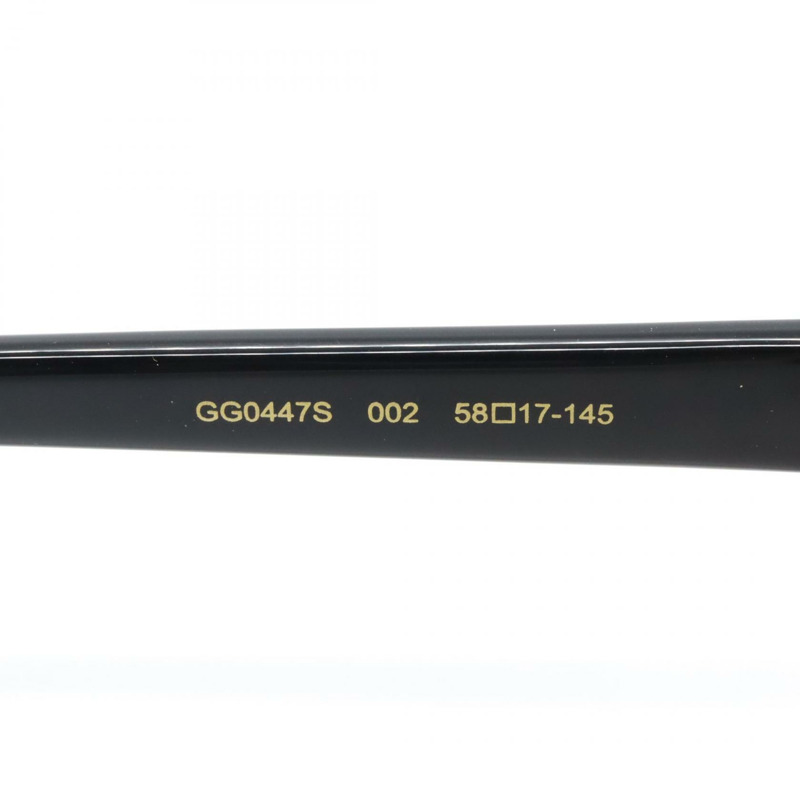 GUCCI 太陽眼鏡 GG0447S-002 塑膠材質 黑色 金色 棕色 全新 男女通用-4