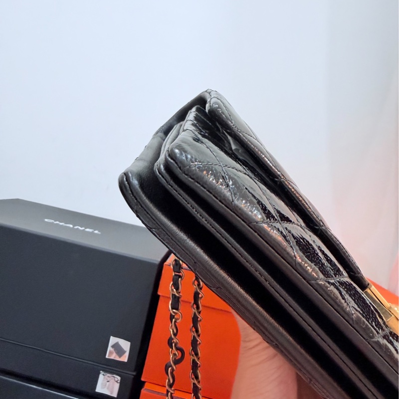 CHANEL 香奈兒 黑金 cf coco 鍊條包 斜背包 肩背包 側背包-13