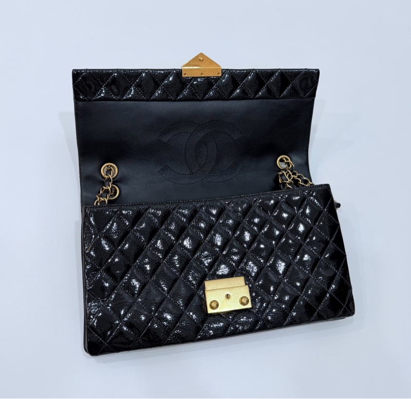 CHANEL 香奈兒 黑金 cf coco 鍊條包 斜背包 肩背包 側背包-18