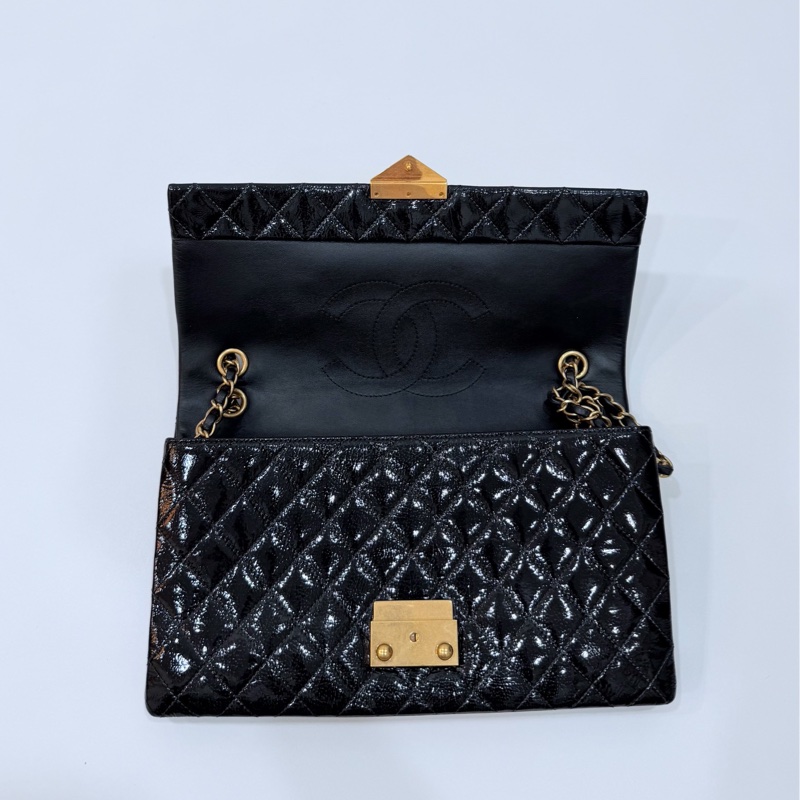 CHANEL 香奈兒 黑金 cf coco 鍊條包 斜背包 肩背包 側背包-19