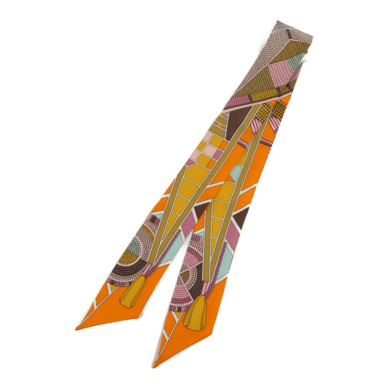HERMES 絲質Twilly絲巾-1