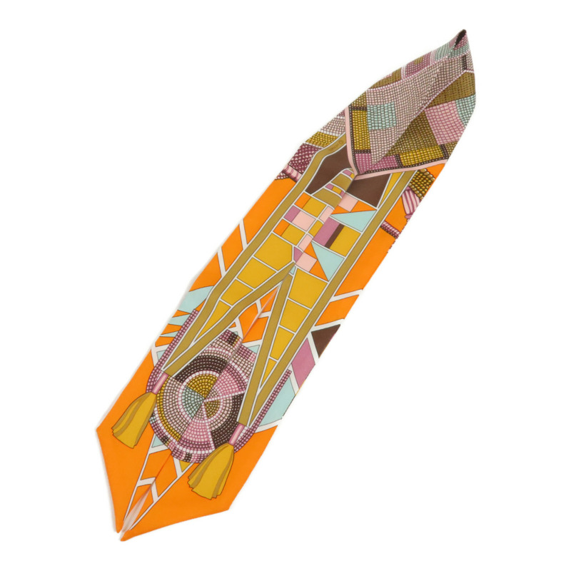 HERMES 絲質Twilly絲巾-4