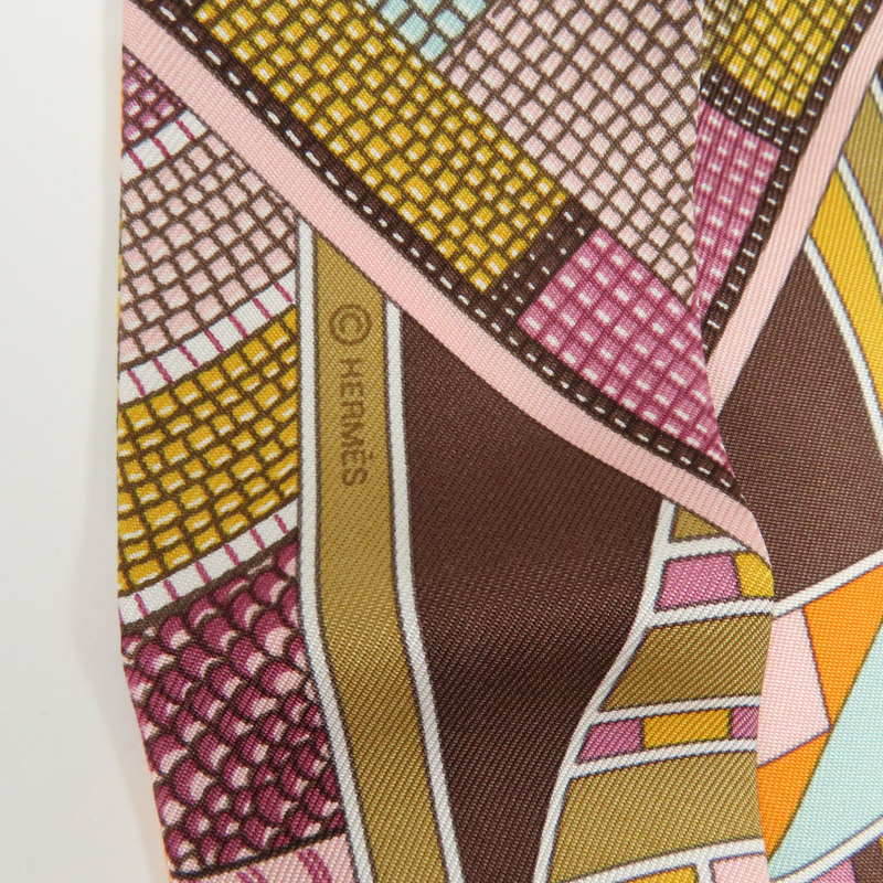 HERMES 絲質Twilly絲巾-5