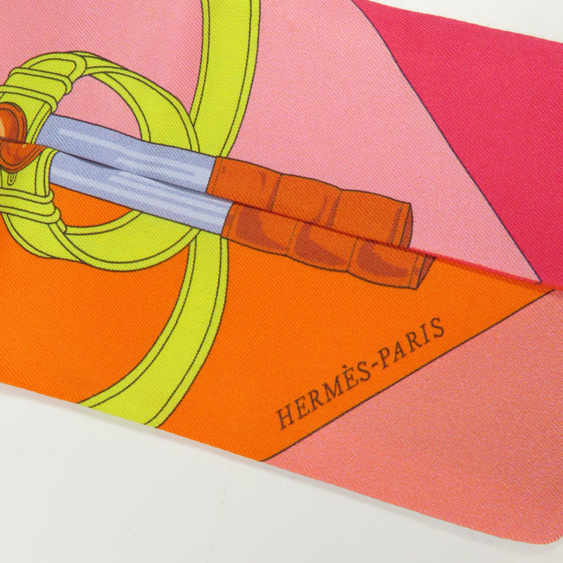HERMES 絲質Twilly絲巾-3