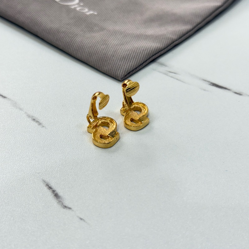 Dior CD水晶耳夾耳環-2