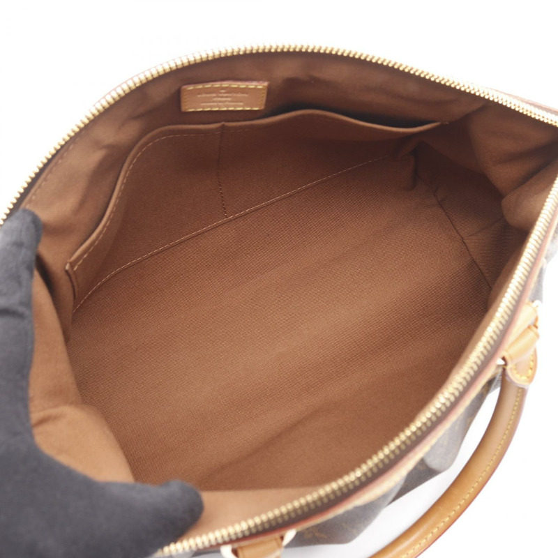 路易威登 Tivoli PM 手提包 M40143 Monogram 帆布皮革棕色二手女士-2