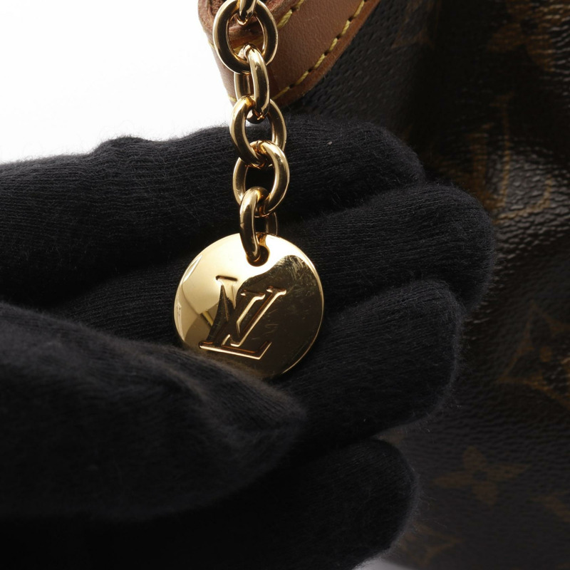 路易威登 Tivoli PM 手提包 M40143 Monogram 帆布皮革棕色二手女士-9