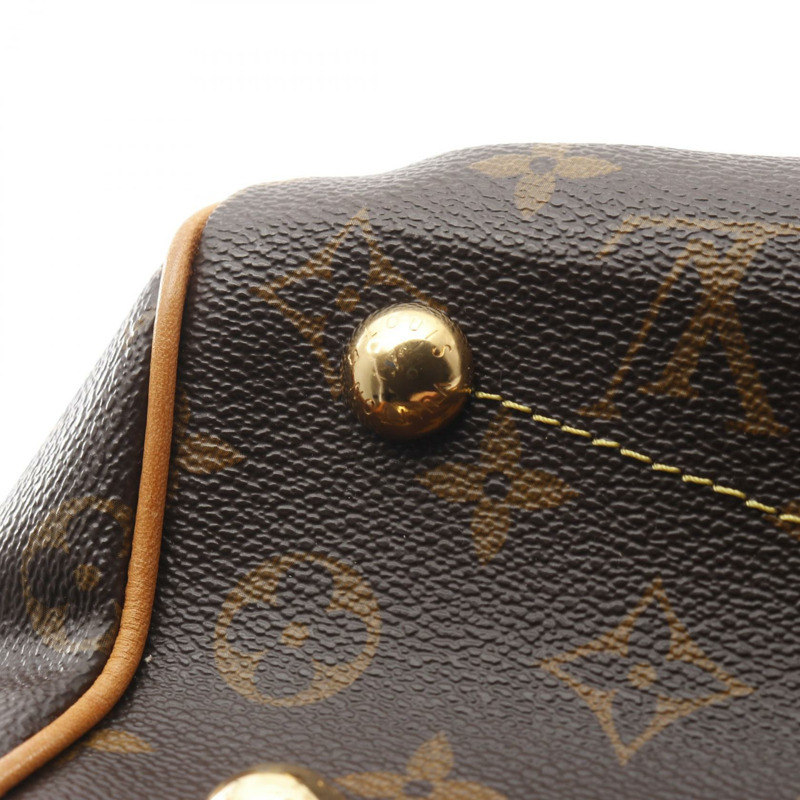 路易威登 Tivoli PM 手提包 M40143 Monogram 帆布皮革棕色二手女士-12
