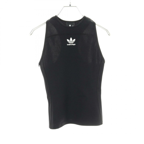 BALENCIAGA × Adidas 背心 712288 人造絲尼龍 黑色 #38 二手女款
