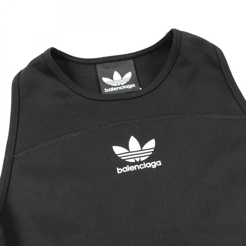 BALENCIAGA × Adidas 背心 712288 人造絲尼龍 黑色 #38 二手女款-6