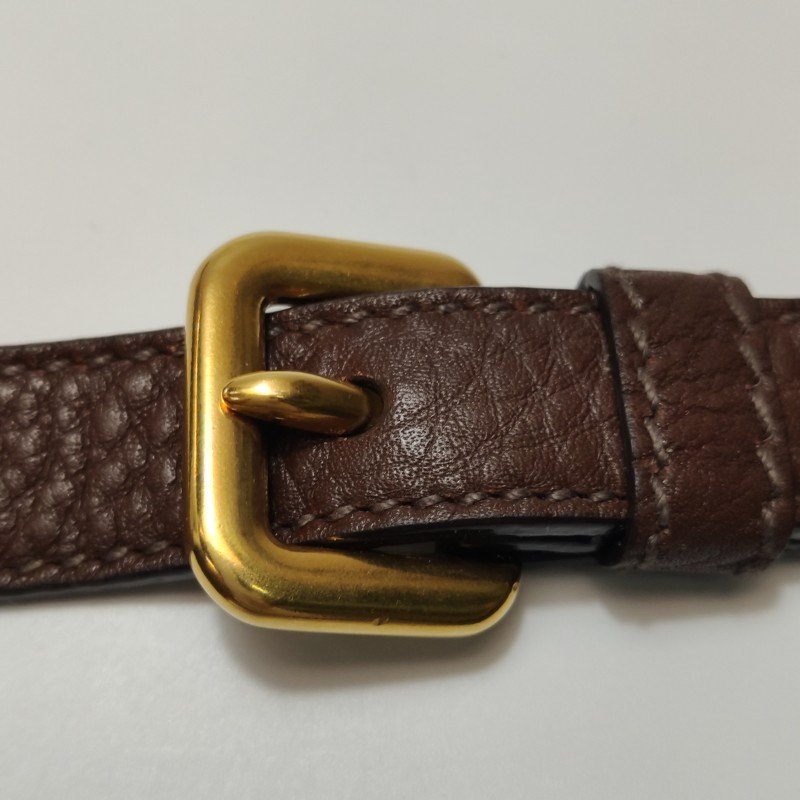 Prada 牛皮純色字母Logo斜挎包單肩包-13