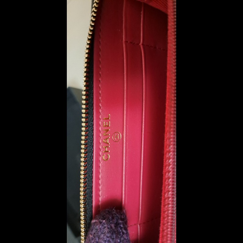 Chanel  19 熱門黑金拉鍊中夾 晶片款 贈Chanel化妝品禮盒-8