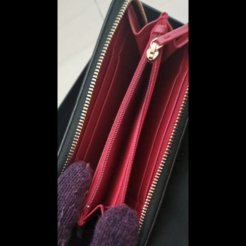 Chanel 19 熱門黑金拉鍊中夾 晶片款 黑色愛心釦包裝-14