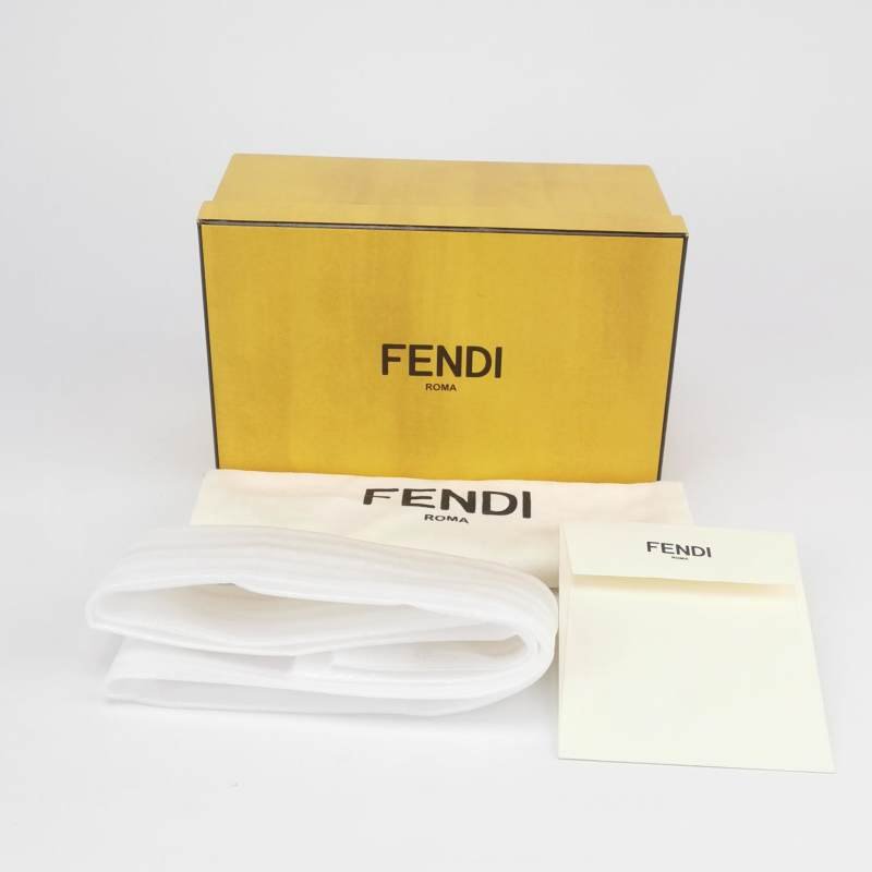 Fendi FirstNano羊皮純色大F金屬搭扣斜挎包-8