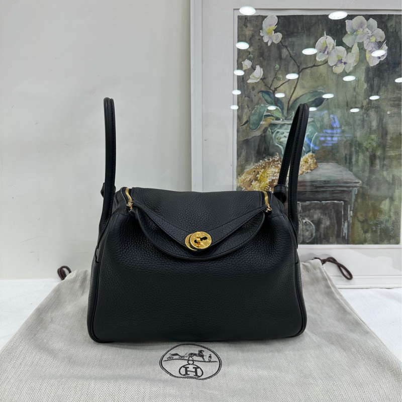 Hermes 愛馬仕 Lindy26黑金 B刻-0