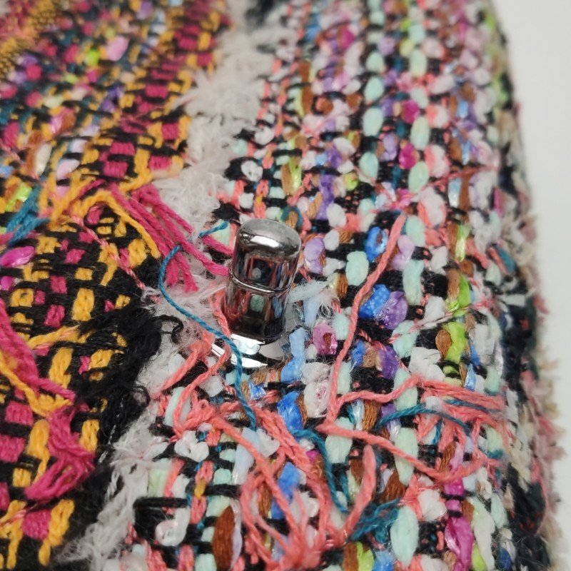 Chanel Flap Bag羊皮拼色編織雙C扣翻蓋單肩包-17