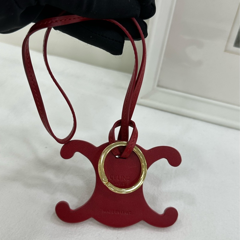 Celine賽琳 凱旋門牛皮墜飾-2