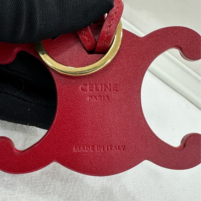 Celine賽琳 凱旋門牛皮墜飾-3