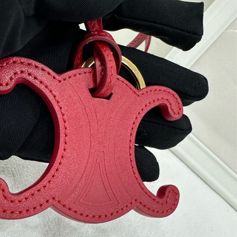 Celine賽琳 凱旋門牛皮墜飾-4