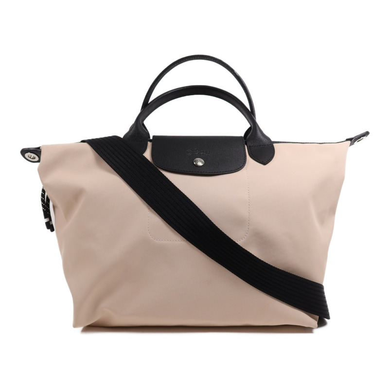 Longchamp 尼龍Shoulder Bag銀扣手挽肩背兩用袋-0