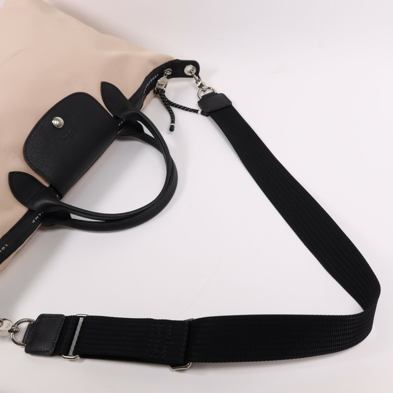 Longchamp 尼龍Shoulder Bag銀扣手挽肩背兩用袋-8