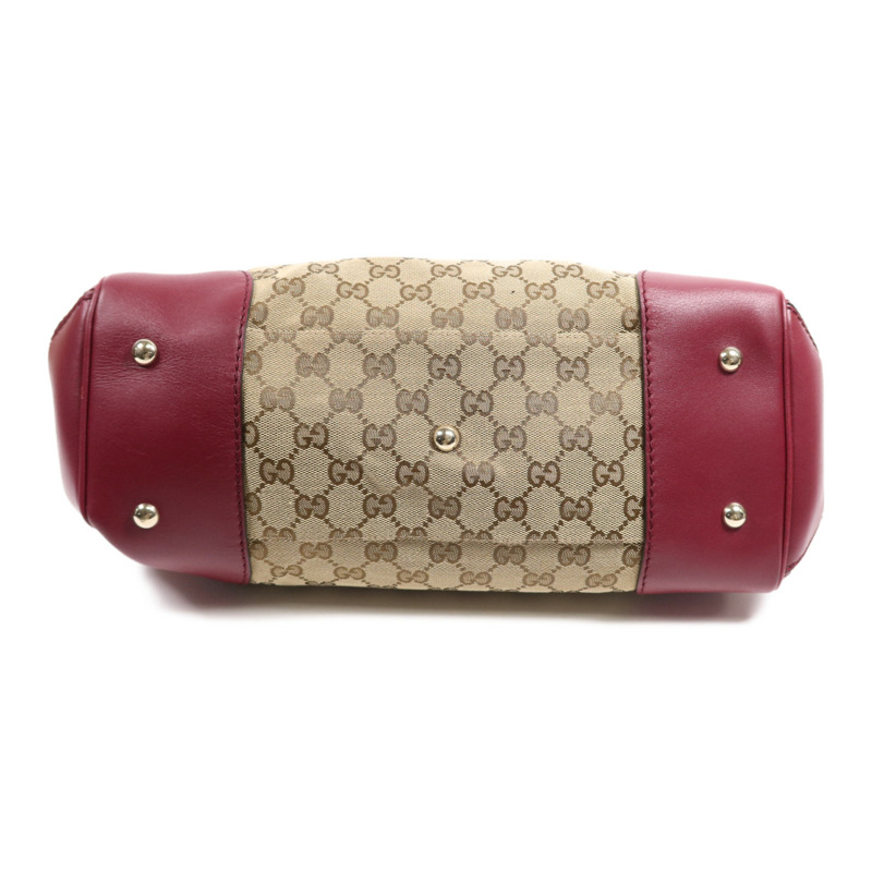GUCCI 帆布Shoulder Bag金扣手挽袋-3