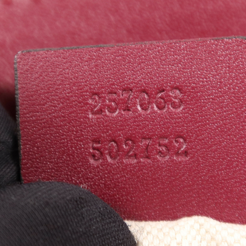 GUCCI 帆布Shoulder Bag金扣手挽袋-6