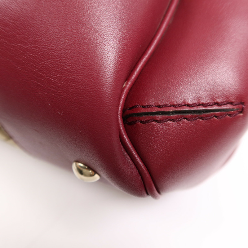 GUCCI 帆布Shoulder Bag金扣手挽袋-11