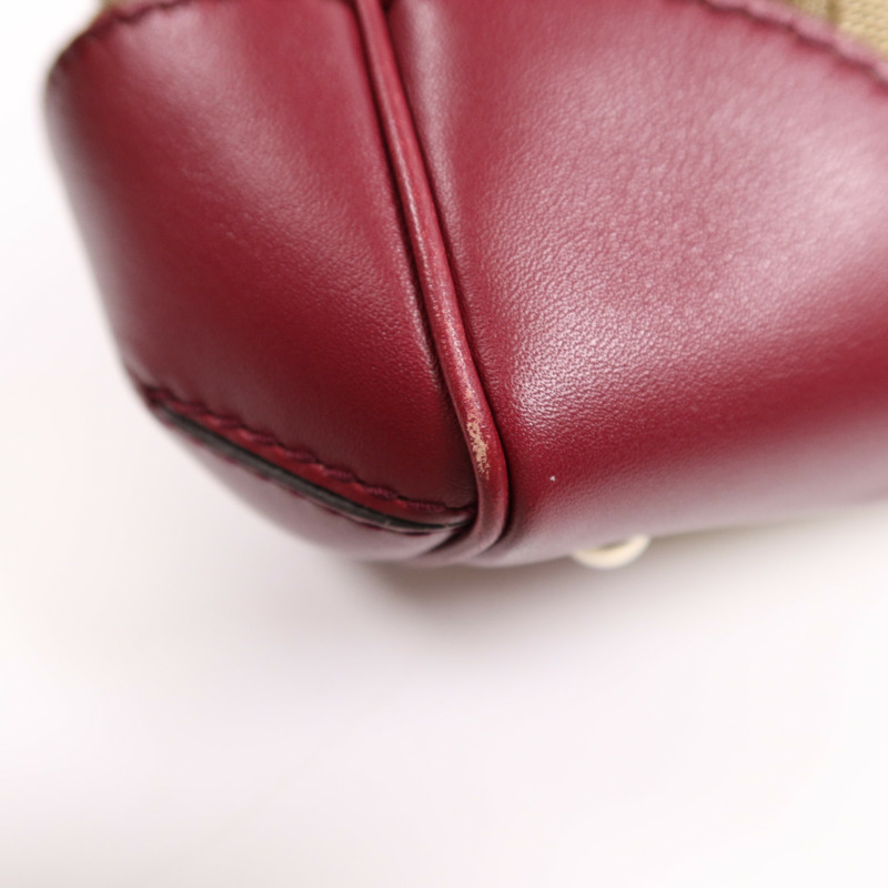 GUCCI 帆布Shoulder Bag金扣手挽袋-12