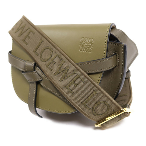 LOEWE 牛皮皮革Mini Gate Bag金扣肩背袋