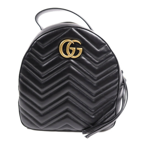 GUCCI 牛皮皮革GG Marmont Backpack金扣背包