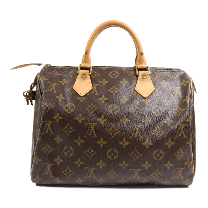 LOUIS VUITTON Monogram Speedy 30金扣手挽袋-0
