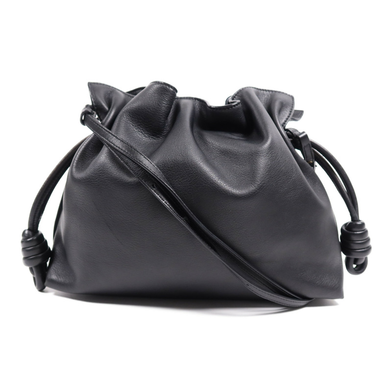 LOEWE 牛皮皮革Flamenco Medium金扣肩背袋-0