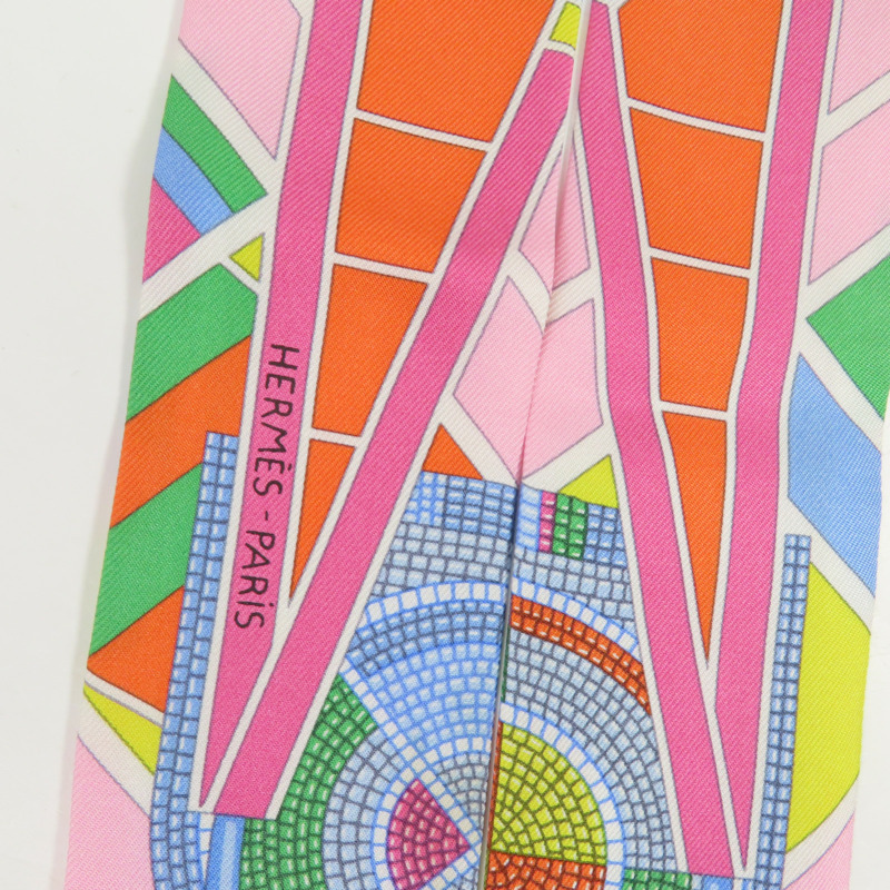HERMES 絲質Twilly絲巾-3