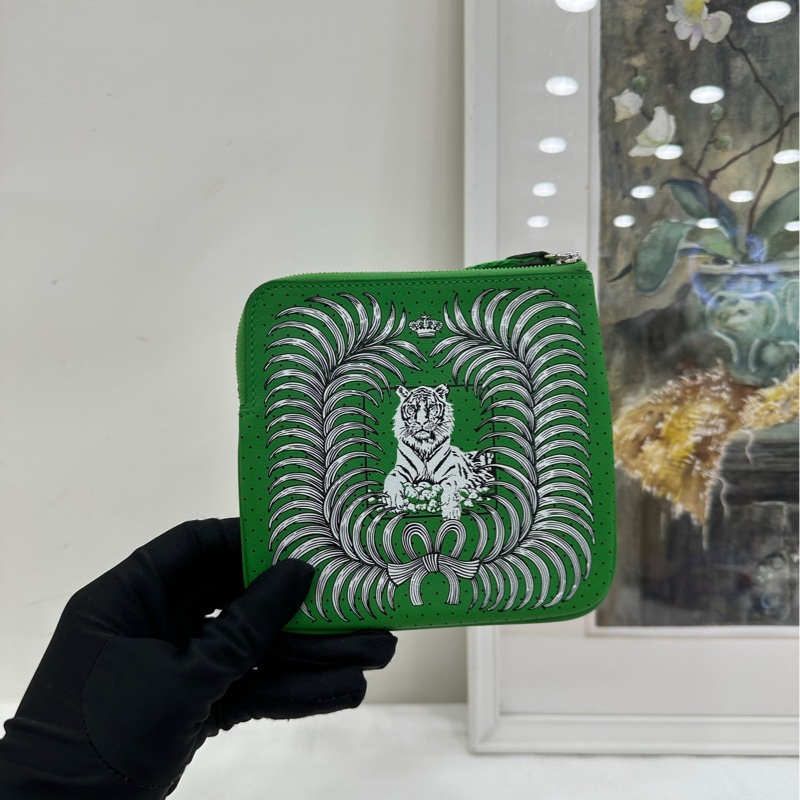 Hermes 老虎圖案零錢包 Swift皮 尺寸:13*13cm Y stamp閒置未使用-2