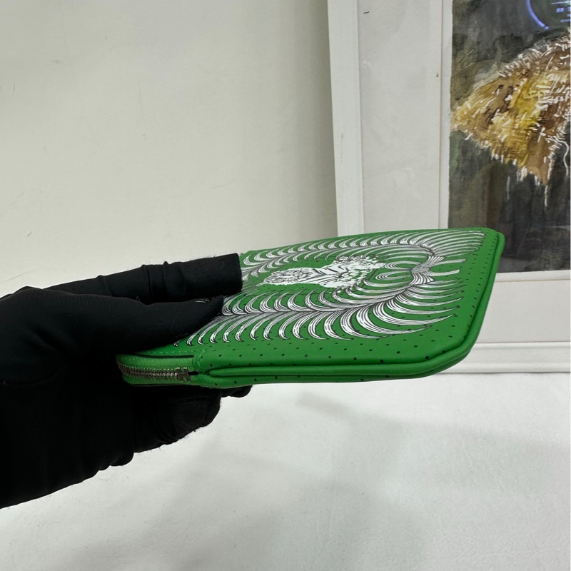 Hermes 老虎圖案零錢包 Swift皮 尺寸:13*13cm Y stamp閒置未使用-5