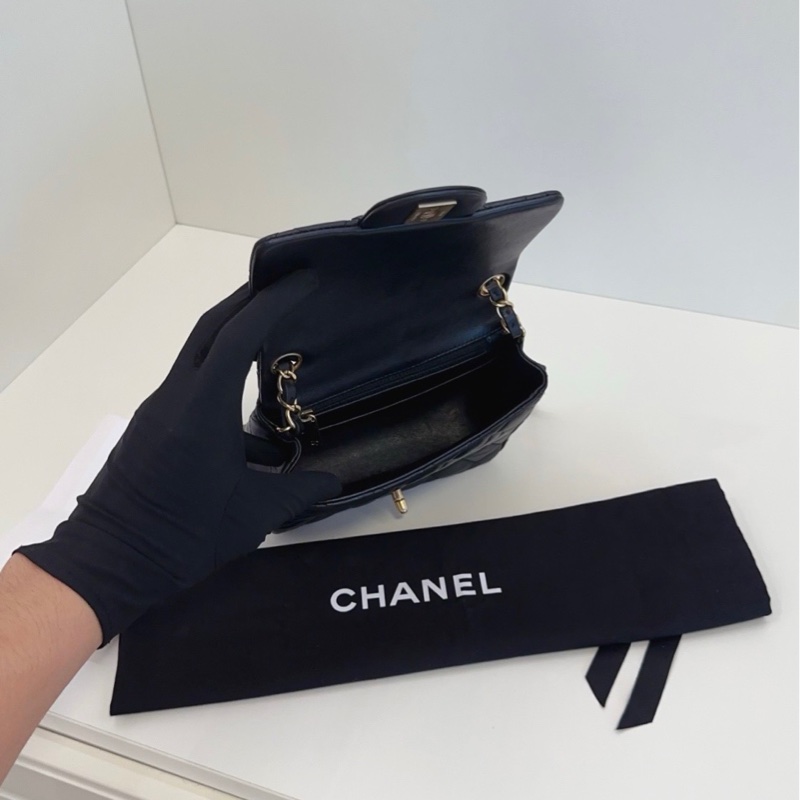 【98新🆕】Chanel 黑金菱格CF方胖子 經典Classic 斜挎包 單肩包-6
